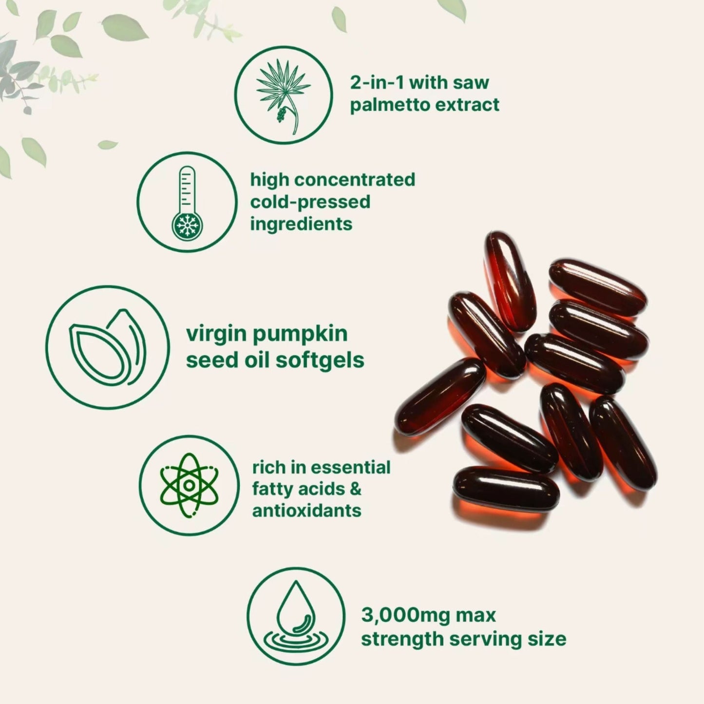 Echoa® Pumpkin Seed Oil Softgels