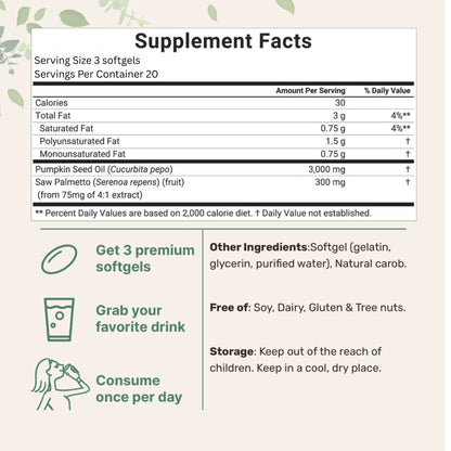 Echoa® Pumpkin Seed Oil Softgels