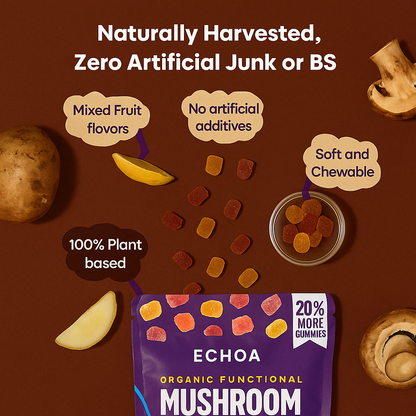 Mushroom Ashwagandha Gummies (Buy 1, Get 1 Free Today Only)